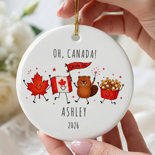 Ornement de voyage personnalisé Oh Canada