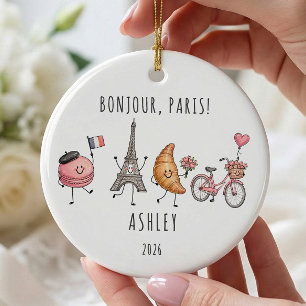 Ornement de voyage personnalisé pour vacances à Pa