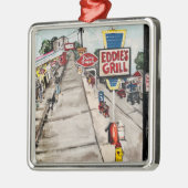 Ornement "de vue de rue de Genève-Sur-Le-Lac" (Gauche)