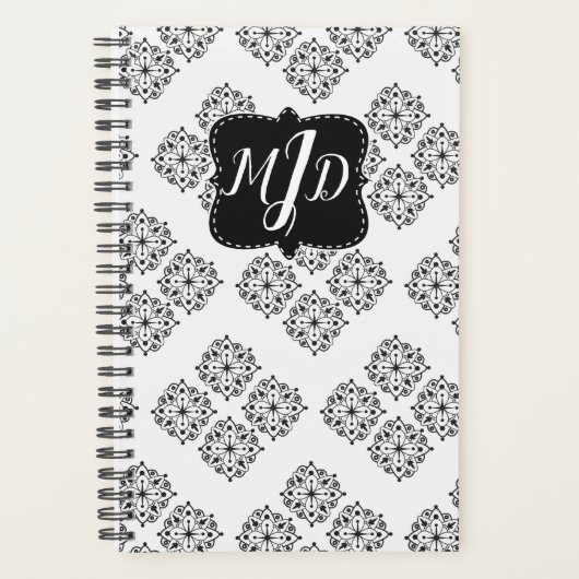 Ornement de yoga mandala à monogramme moderne (Devant)
