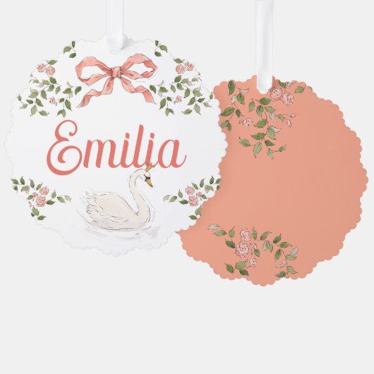 Ornement décoratif - Cygne princesse (Recto/Verso)