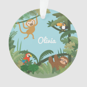 Ornement décoratif de nurserie thème jungle mignon