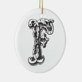 Ornement décoré d'un monogramme de Noël de la (Droite)