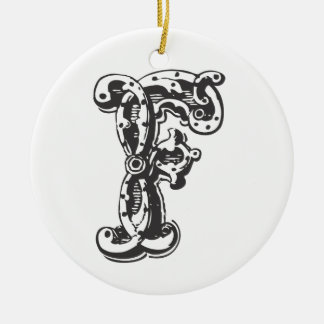 Ornement décoré d'un monogramme de Noël de la