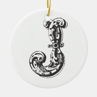 Ornement décoré d'un monogramme de Noël de la