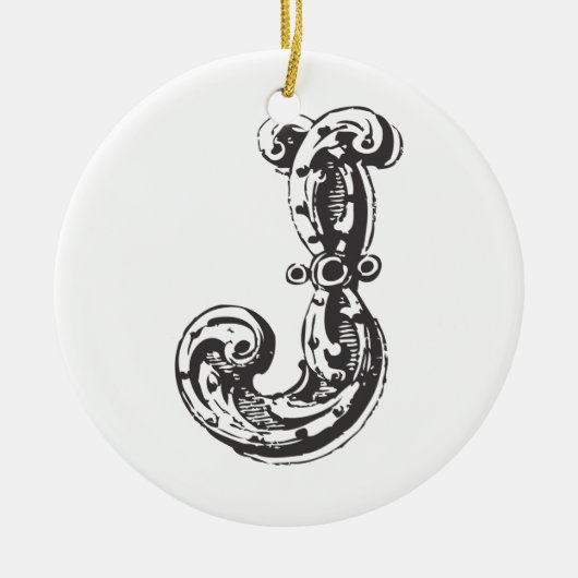 Ornement décoré d'un monogramme de Noël de la (Devant)