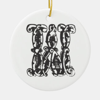 Ornement décoré d'un monogramme de Noël de la