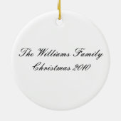 Ornement décoré d'un monogramme de Noël de la (Dos)