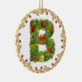 ornement décoré d'un monogramme initial de Noël de (Droite)