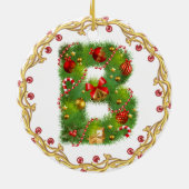 ornement décoré d'un monogramme initial de Noël de (Dos)