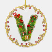 ornement décoré d'un monogramme initial de Noël de (Dos)