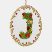 ornement décoré d'un monogramme initial de Noël de (Droite)