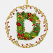 ornement décoré d'un monogramme initial de Noël de (Devant)