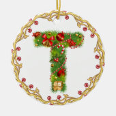 ornement décoré d'un monogramme initial de Noël de (Devant)