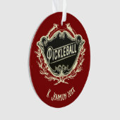 Ornement décoré d'un monogramme personnalisé de (devant)