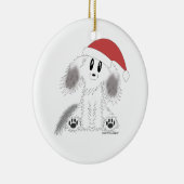 Ornement délabré de chiot de Père Noël de Noël (Droite)