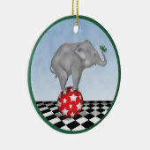 Ornement d'éléphant et de houx de bébé (Droite)