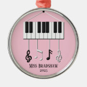 Ornement d'enseignant de piano personnalisé (Devant)