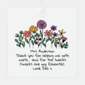 Ornement d'enseignant personnalisé ・ Merci amusant (Recto)