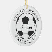 Ornement d'entraîneur de soccer personnalisé (Droite)