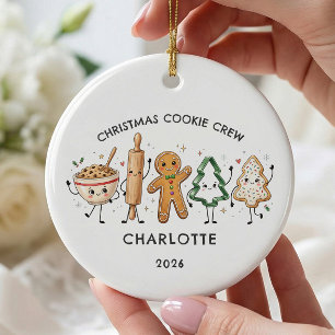 Ornement d'équipe de biscuits de Noël personnalisé