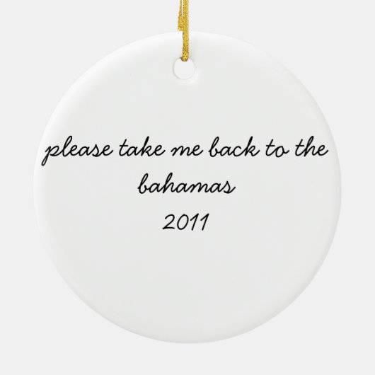 ornement des Bahamas (Dos)