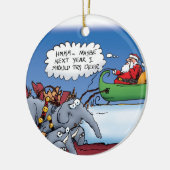 Ornement des éléphants de père Noël (Gauche)