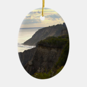 Ornement des falaises de Rhode Island au coucher d