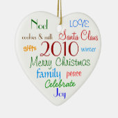 Ornement des mots de Noël (Droite)