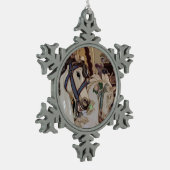 Ornement d'étain de conception de chevaux de (Gauche)