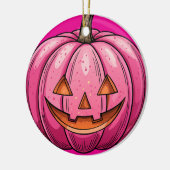 Ornement d'Halloween Citrouille rose (Gauche)