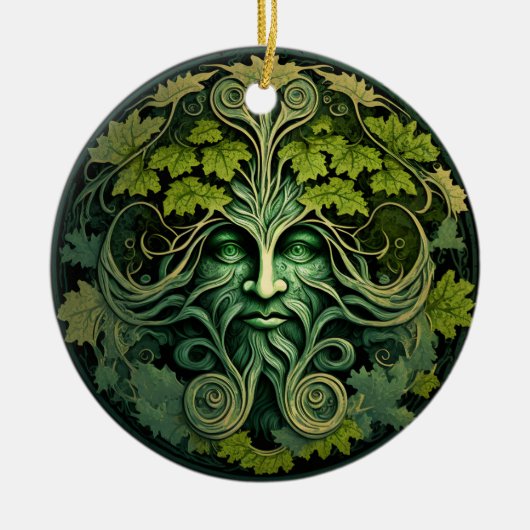 Ornement d'Halloween de l'homme vert (Devant)