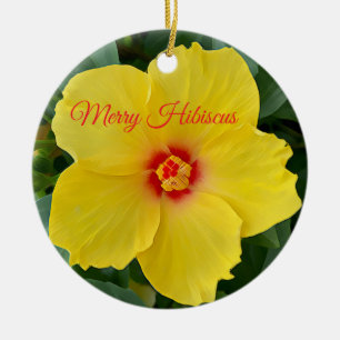 Ornement d'hibiscus jaune