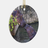 Ornement d'hippopotame de mère et de bébé (Droite)