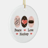 Ornement d'hockey d'amour de paix (Droite)