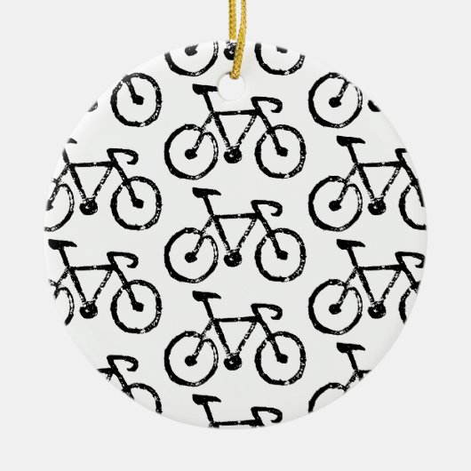 Ornement d'impression de vélo de course (Devant)