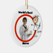 Ornement d'infirmière de chiffre monde de bâton le (Droite)