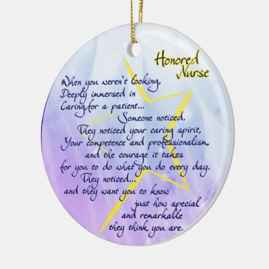 Ornement d'infirmière honoré (Gauche)