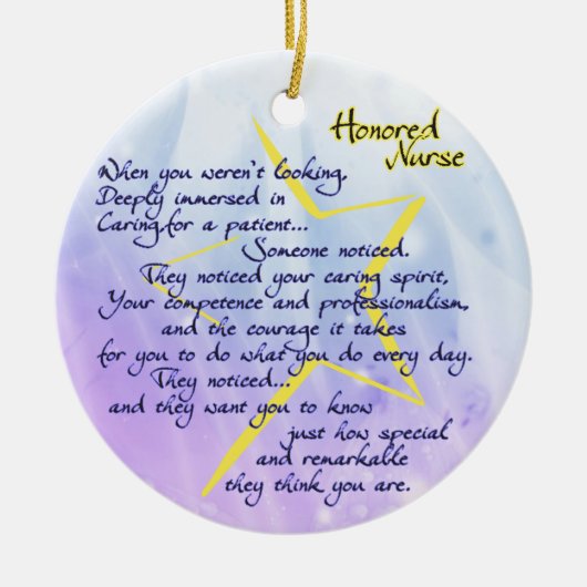 Ornement d'infirmière honoré (Devant)