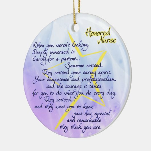 Ornement d'infirmière honoré (Gauche)