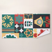 Ornement, disposition géométrique des éléments, c (Serviette de bain)