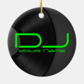 Ornement DJ avec fond vinyle (Dos)