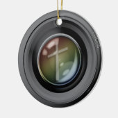 Ornement d'objectif de caméra. Foyer sur Jésus (Gauche)