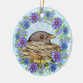 Ornement d'oiseau dans un nid (Gauche)