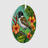 Ornement d'oiseau floral (devant)