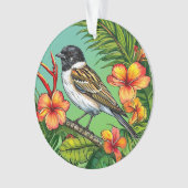 Ornement d'oiseau floral (devant)