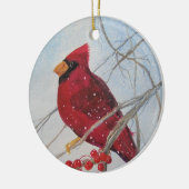 Ornement d'oiseaux Cardinal Noël (Gauche)