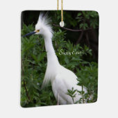 Ornement d'oiseaux d'aigrettes de neige (Droite)