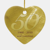 Ornement d'or d'anniversaire de Métal-Regard (Dos)