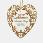 Ornement d'or de français pour le 50e anniversaire (Gauche)